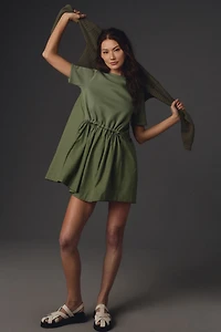 Pilcro Short-Sleeve Sweatshirt Twofer Mini Dress