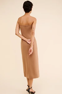 French Connection Azra Twill Strapless Midi Dress