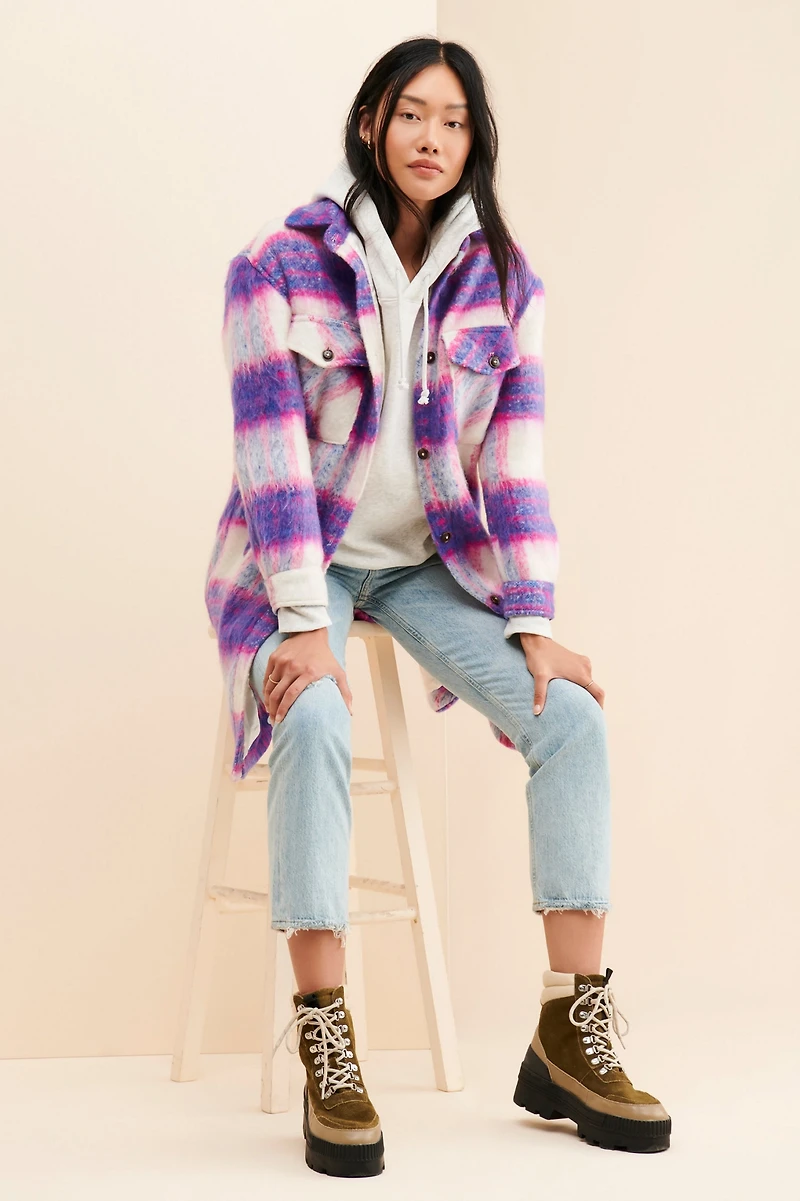 [BLANKNYC] Prime Time Plaid Shirt Jacket