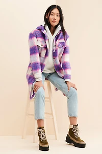 [BLANKNYC] Prime Time Plaid Shirt Jacket