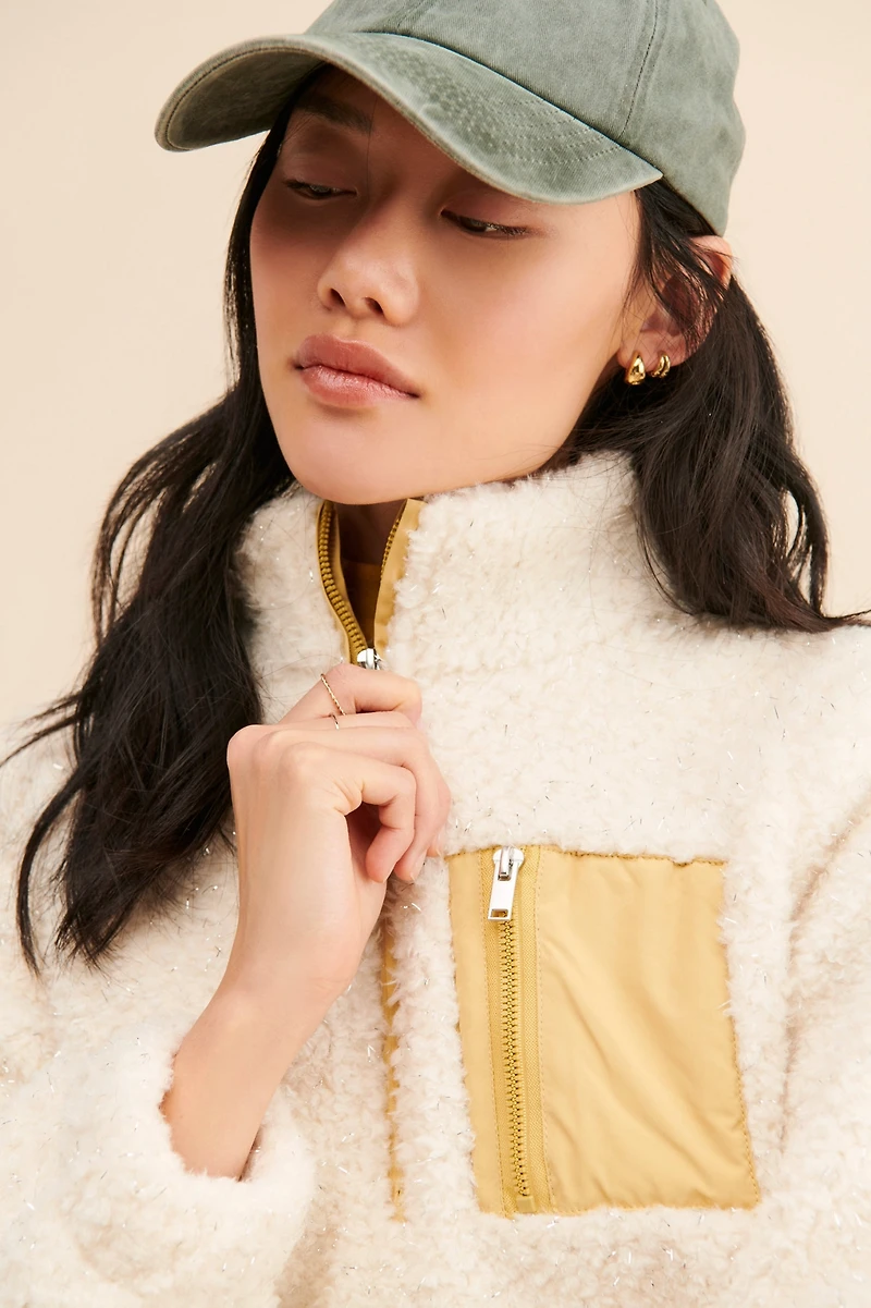 Greylin Frankie Sherpa Half Zip Pullover