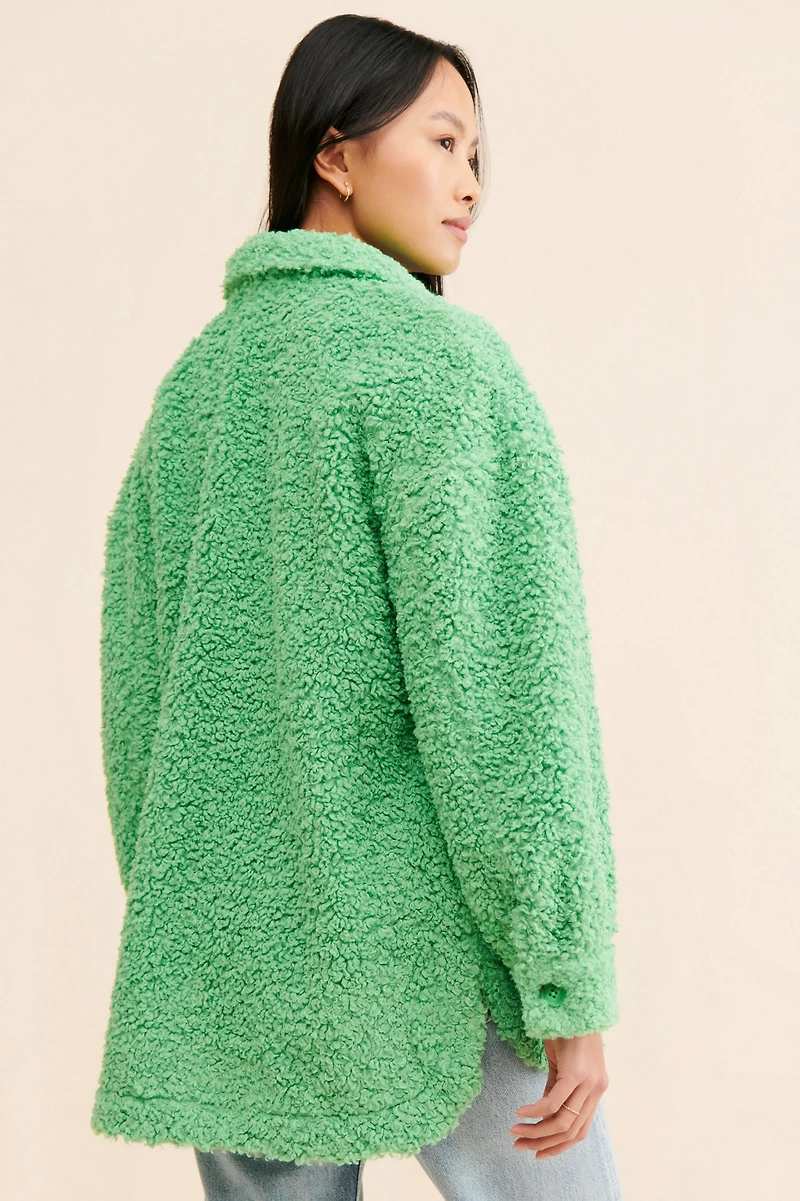 English Factory Fuzzy Oversized Shirt Jacket