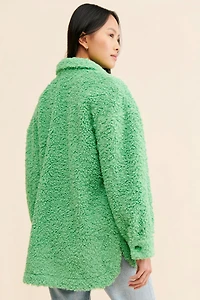 English Factory Fuzzy Oversized Shirt Jacket