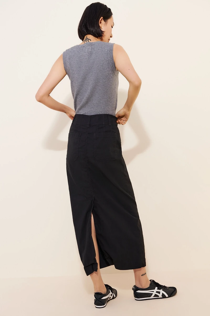Maeve The Colette Linen Blend Maxi Skirt