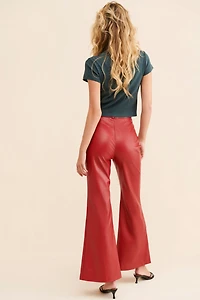 Hutch Vegan Leather Flare Pants