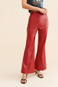Hutch Vegan Leather Flare Pants