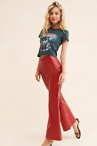 Hutch Vegan Leather Flare Pants