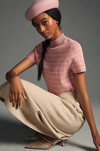 Maeve Mock-Neck Sweater Top