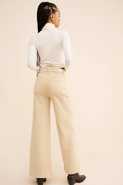 DL1961 Hepburn Patch Pocket Wide Leg Jeans