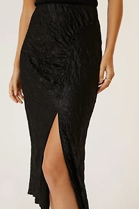 Current Air Textured Shimmer Midi Skirt
