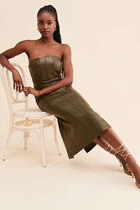 En Saison Lana Vegan Leather Dress