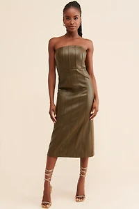 En Saison Lana Vegan Leather Dress