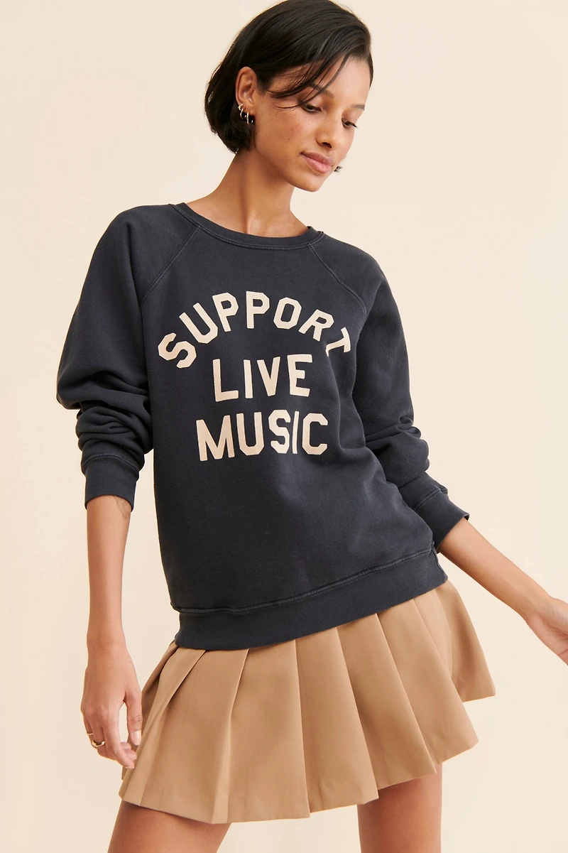 Original Retro Brand Support Live Music Sweatshirt