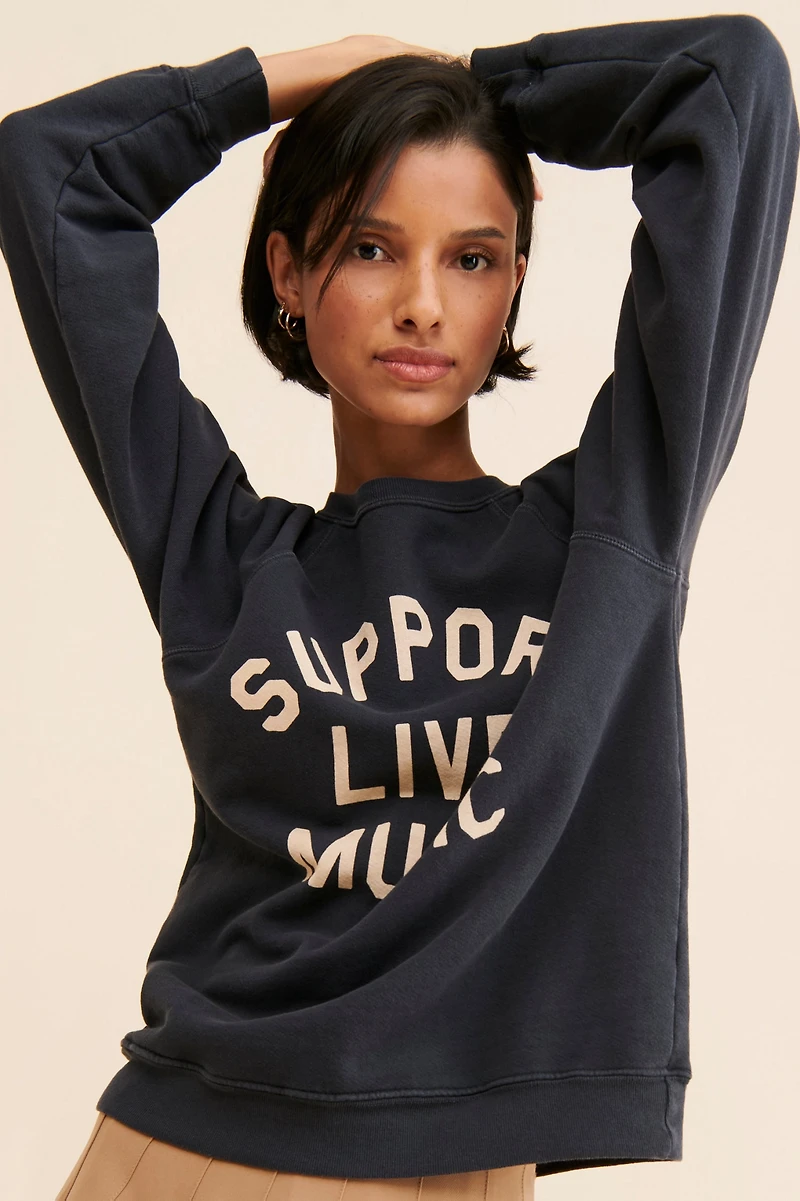 Original Retro Brand Support Live Music Sweatshirt