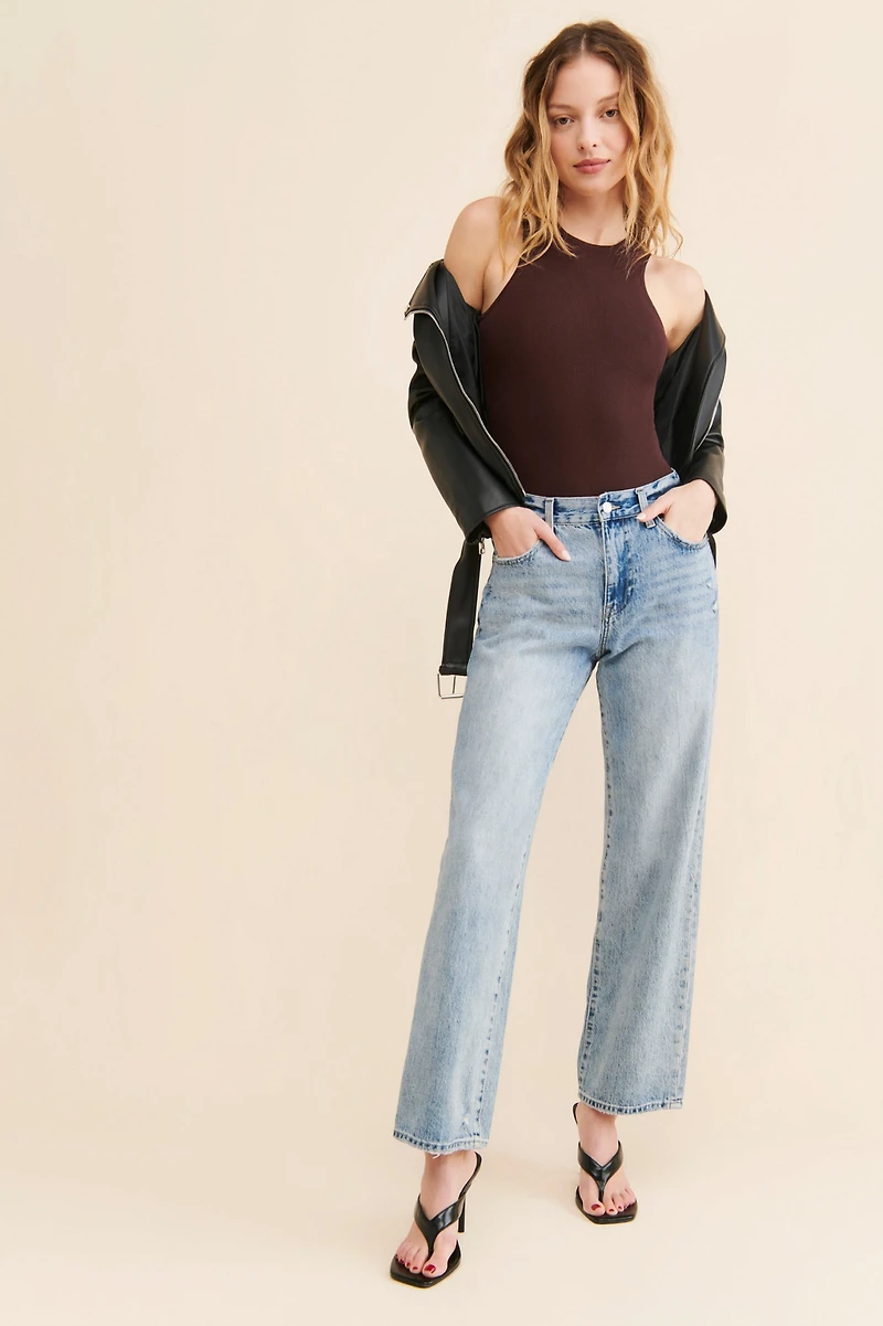 Fashion Union Crew Neck Fitted Bodysuit