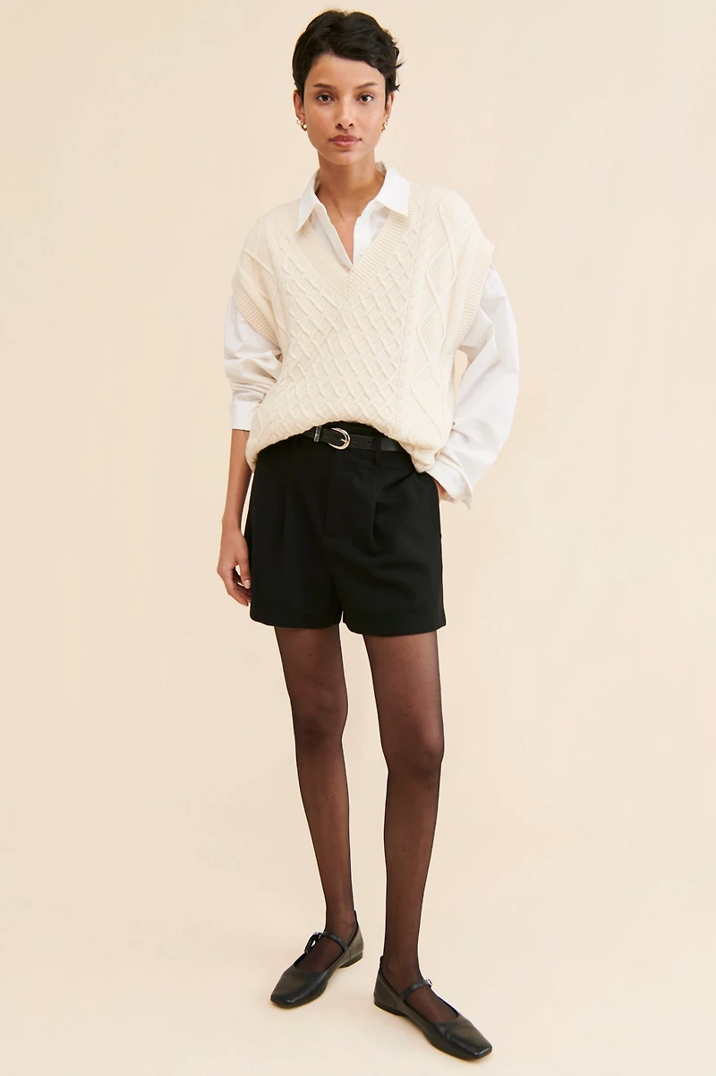 Madewell Cable Knit V-Neck Sweater Vest