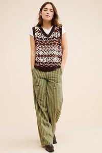 Dot and Lu Oversized Fair Isle Vest