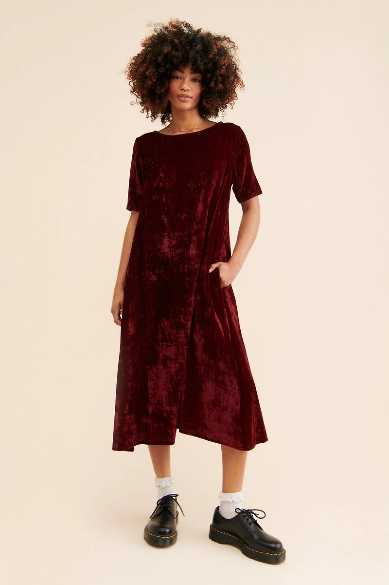 Rujuta Sheth Velvet Flare Dress