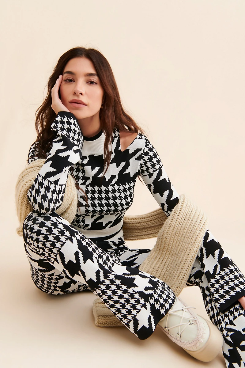 Year Of Ours Houndstooth Winter Flare Pants