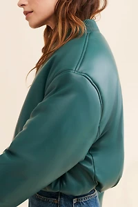 [BLANKNYC] Limelight Vegan Leather Padded Jacket