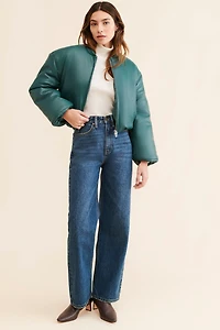 [BLANKNYC] Limelight Vegan Leather Padded Jacket