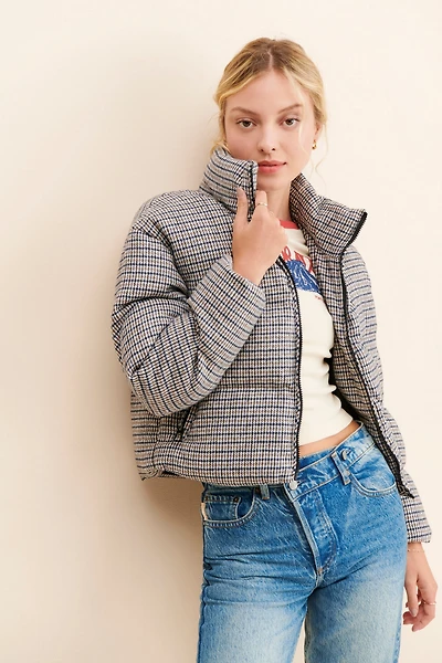 Line + Dot Rue Plaid Puffer