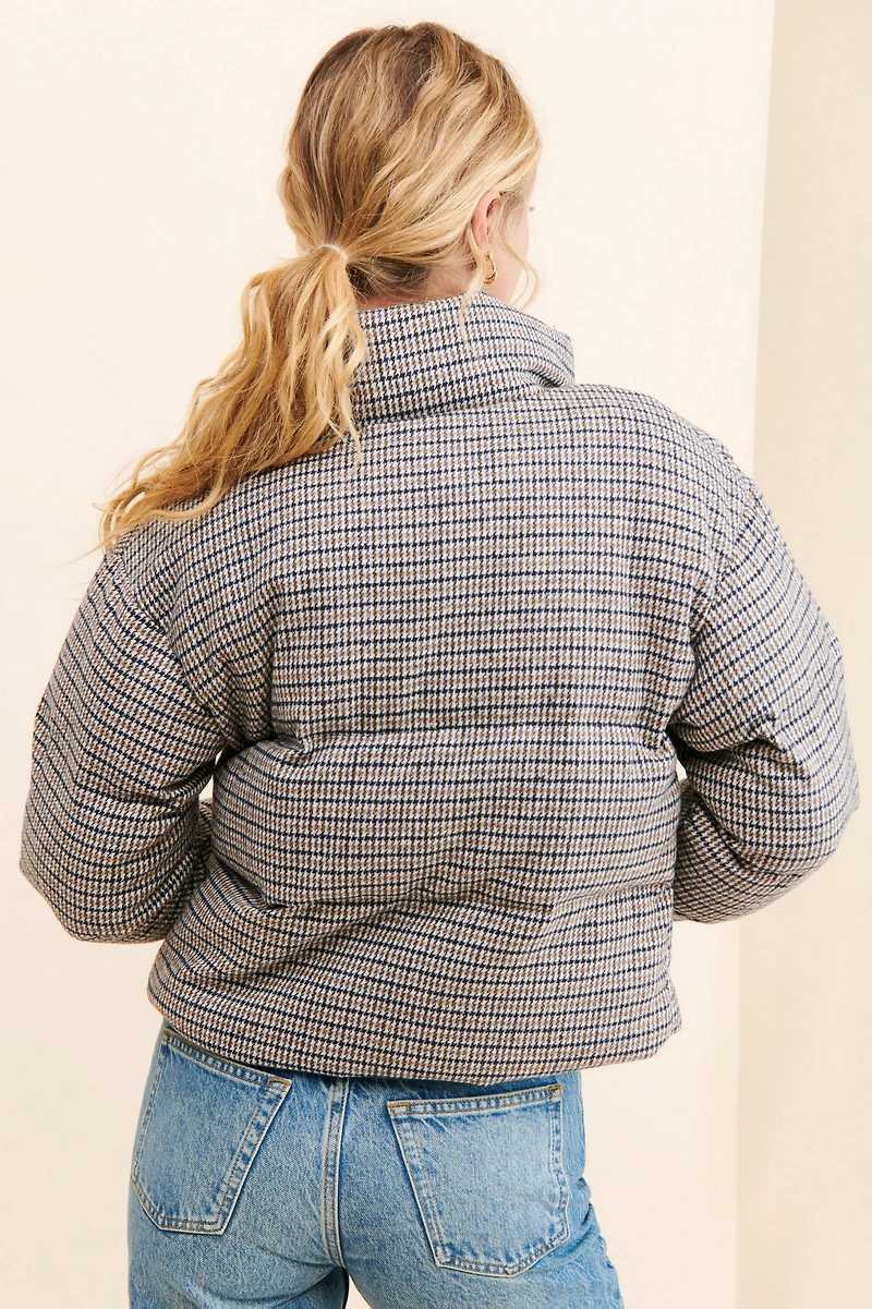 Line + Dot Rue Plaid Puffer
