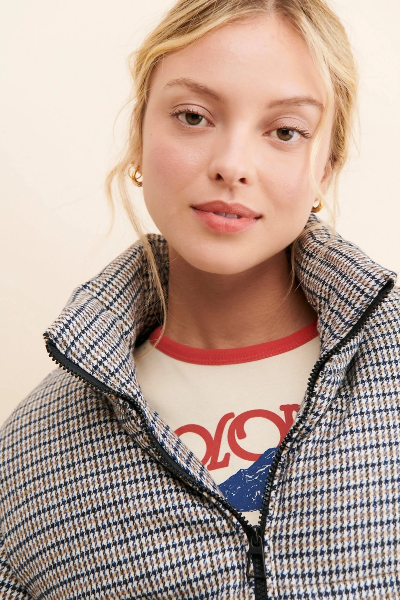 Line + Dot Rue Plaid Puffer