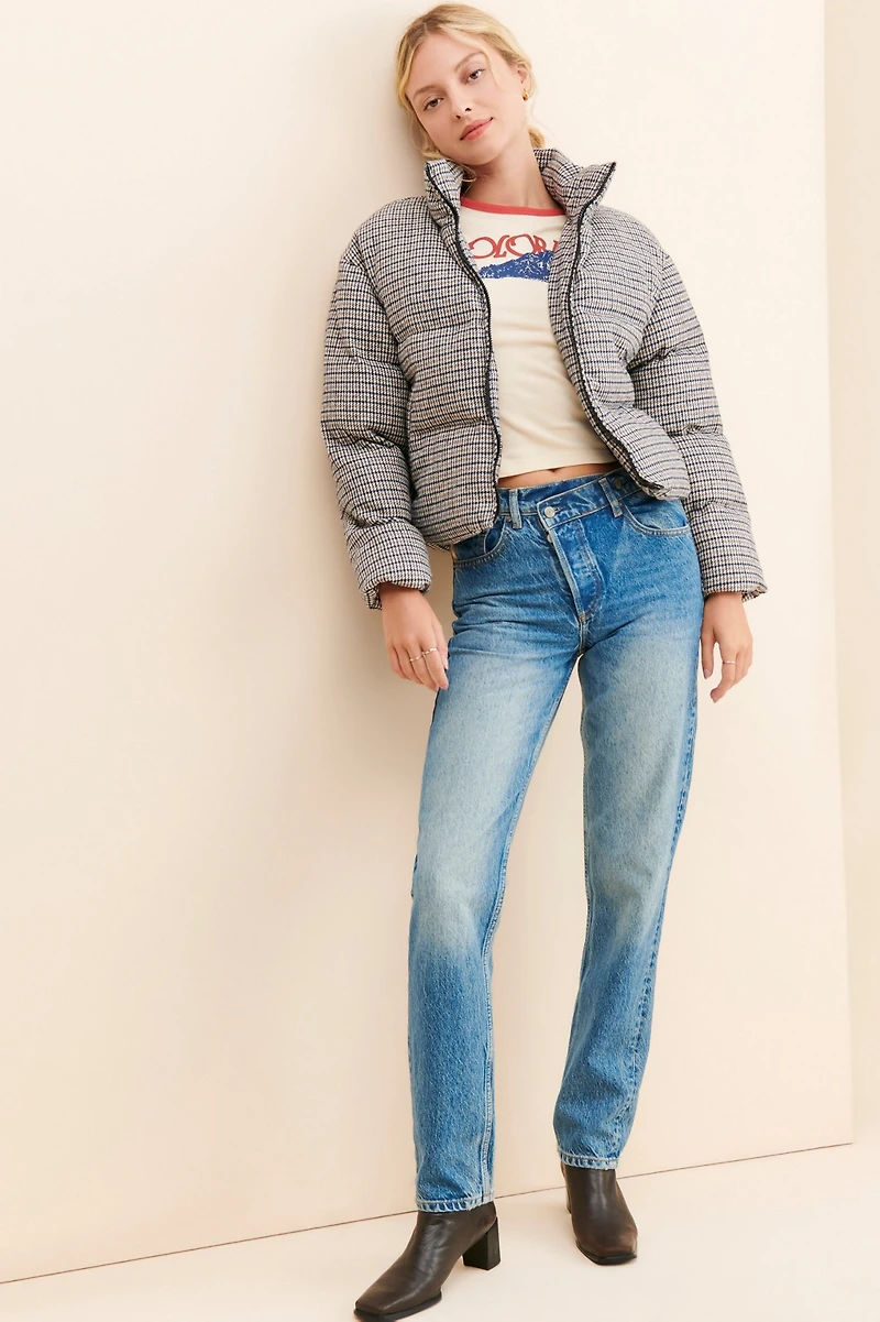 Line + Dot Rue Plaid Puffer