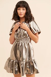 The Somerset Mini Dress: Plus Metallic Edition