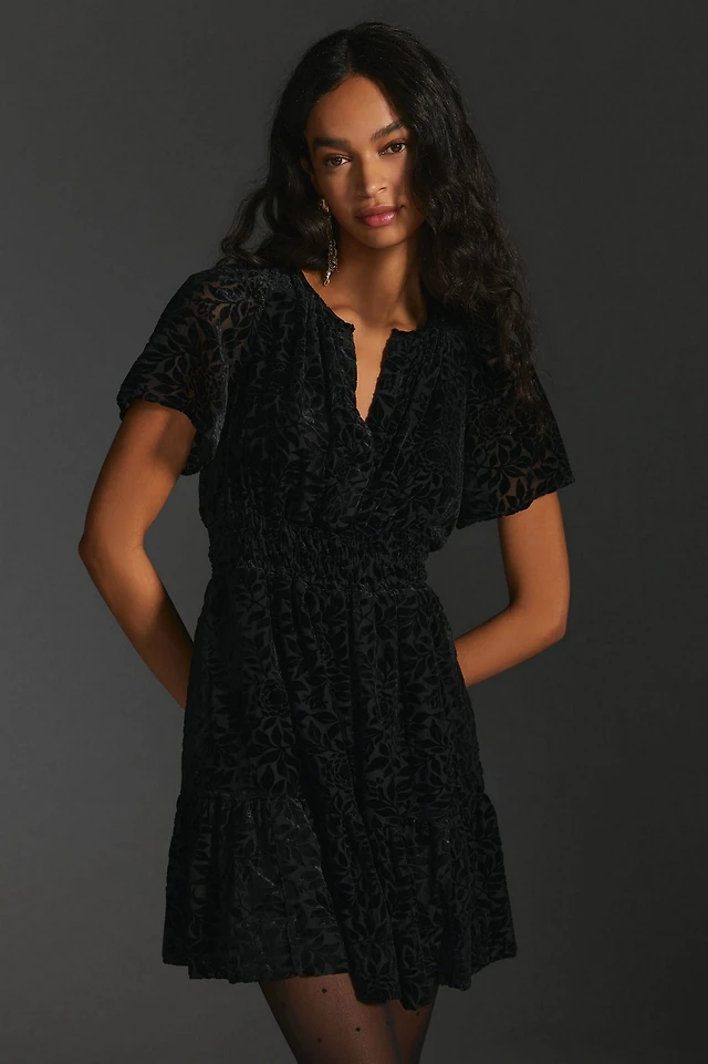Anthropologie The Somerset Velvet Mini Dress | The Summit