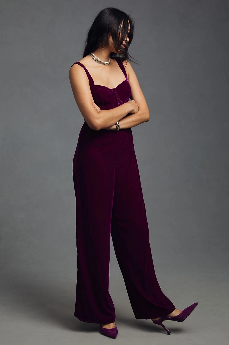 Du Paradis Velvet Corset Jumpsuit