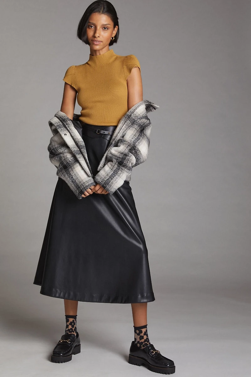 Ribbed Mock Neck Sweater