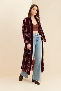 SAACHI Velvet Floral Duster