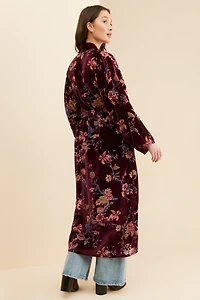 SAACHI Velvet Floral Duster