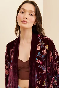 SAACHI Velvet Floral Duster