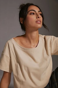 Pilcro Faux Suede Tee