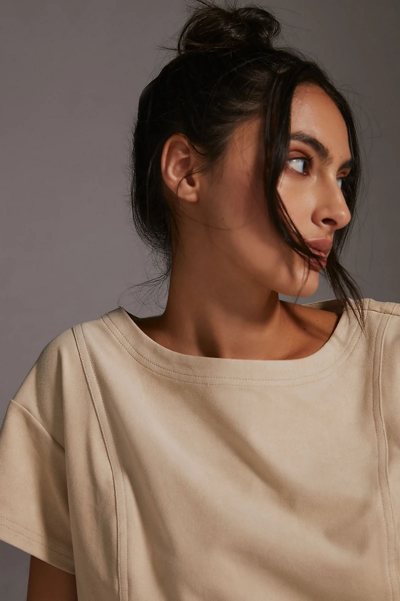 Pilcro Faux Suede Tee