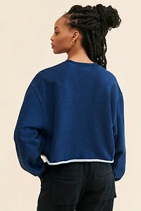 Good American Cropped Baggy Sweatshirt
