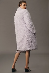 Faux Fur Longline Coat