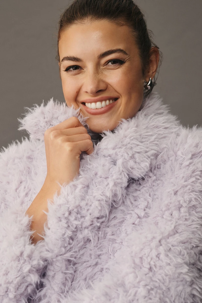 Faux Fur Longline Coat