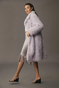 Faux Fur Longline Coat