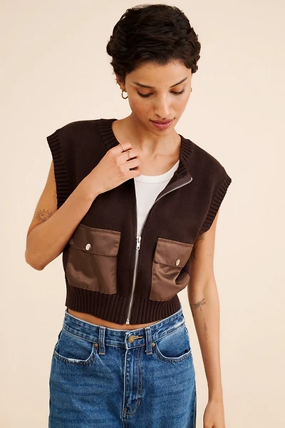 Dot and Lu Utility Cropped Vest