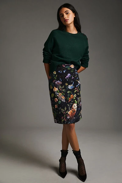 Printed Pencil Skirt
