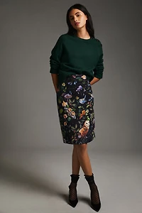 Printed Pencil Skirt