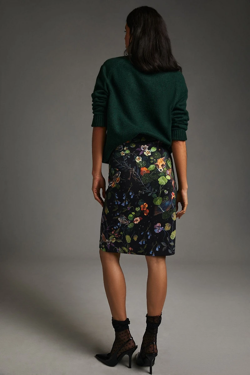 Printed Pencil Skirt