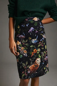 Printed Pencil Skirt