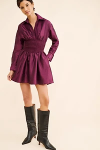 Hutch Iridescent Waisted Shirtdress