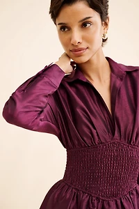 Hutch Iridescent Waisted Shirtdress