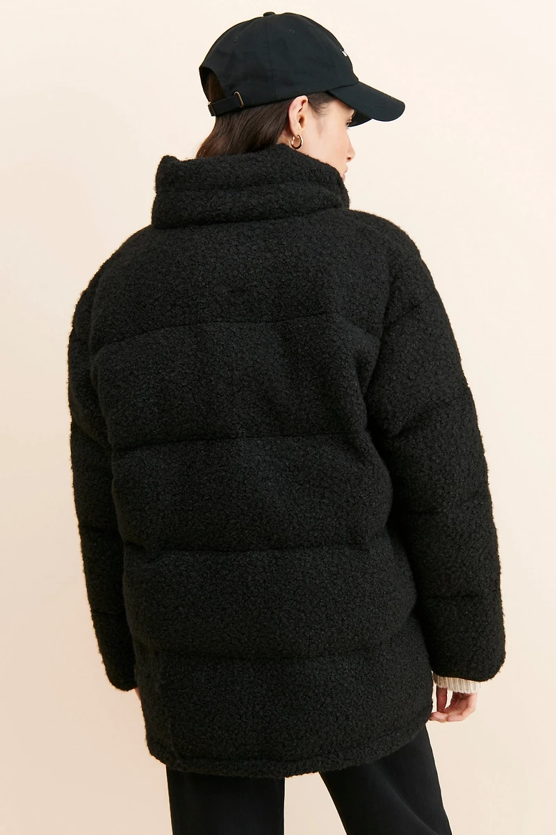 RD Style Fuzzy Quilted Puffer